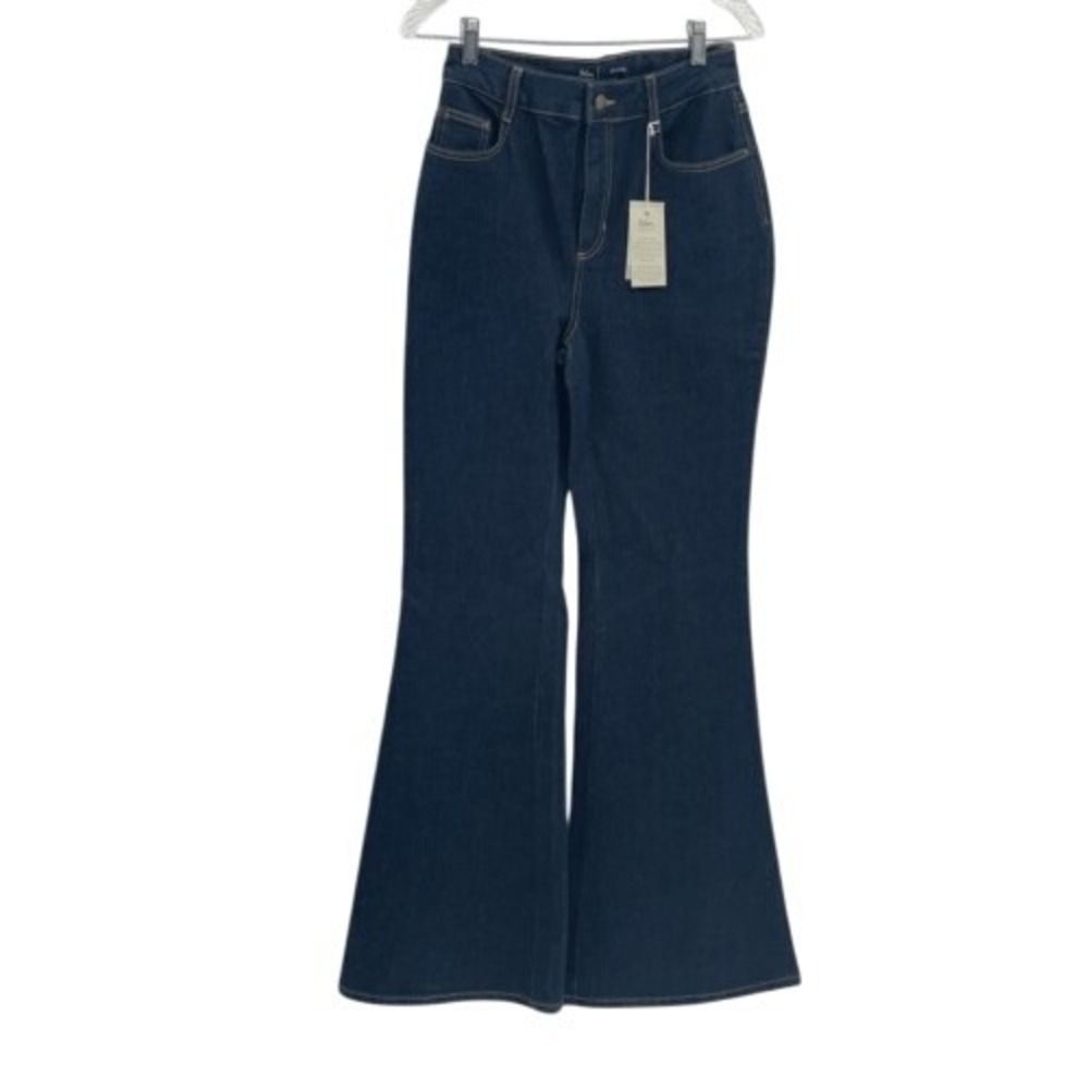 Boden Jeans Flare Women Size 6 Dark Blue High Rise New